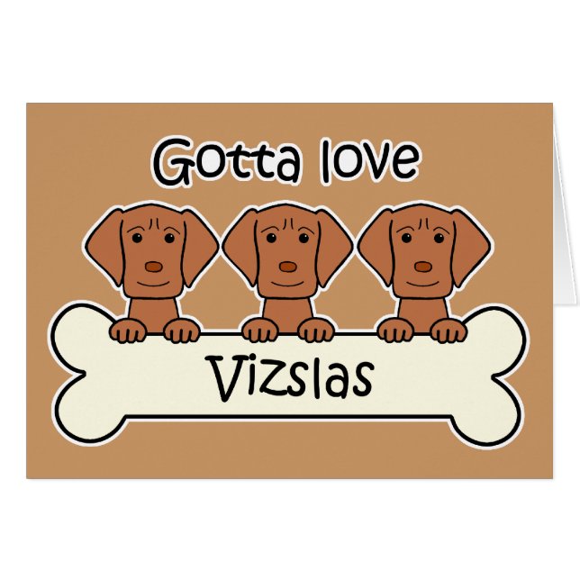 Drei Vizslas (Vorderseite (Horizontal))
