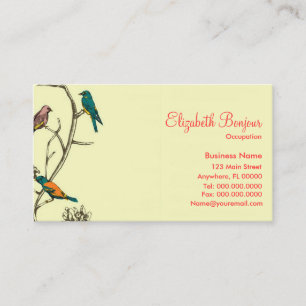Drei Vögel sprechen ~ Visitenkarten Visitenkarte