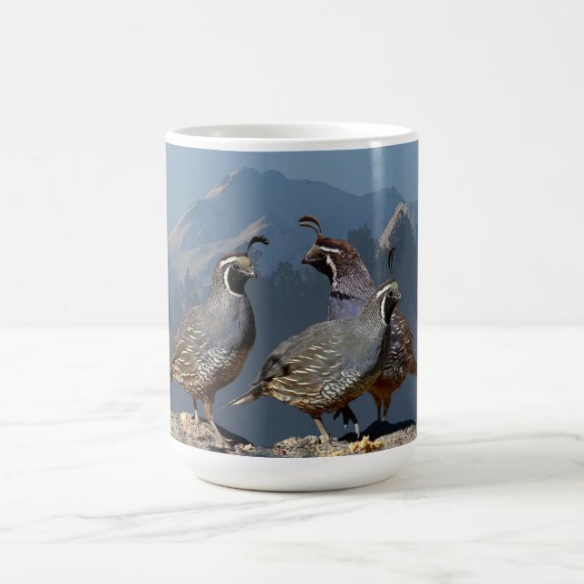 DREI WACHTELN UND SHASTA KAFFEETASSE (Mittel)