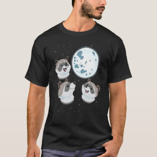 Drei Waschbärenmond 3 Waschbären heulen den Mond a T-Shirt