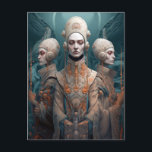 Drei-Wege-Fantasy-Science Fiction Postkarte<br><div class="desc">Fantasy Art Produkte von The Lunarium.</div>
