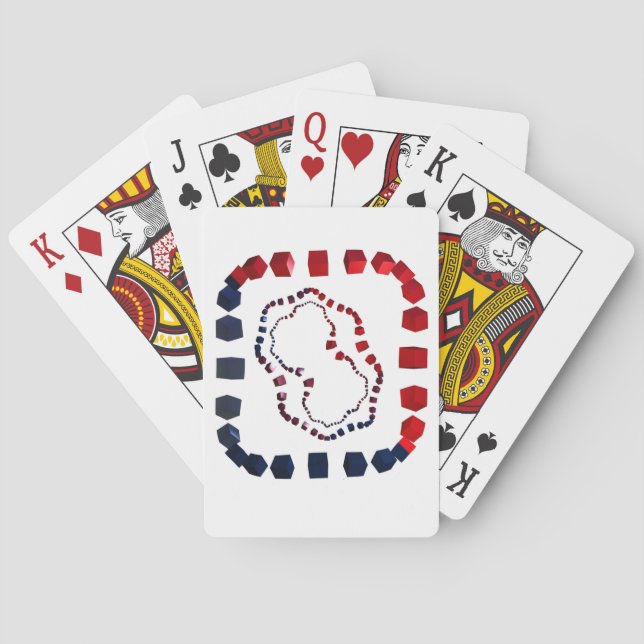 Drei-Wege-kubierte Spielkarten (Rückseite)