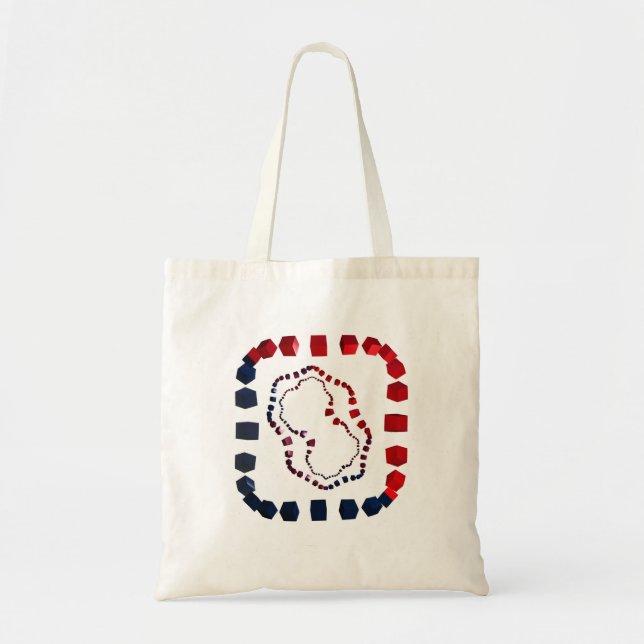 Drei Wege kubiertes Budget Tote Bag Tragetasche (Vorne)