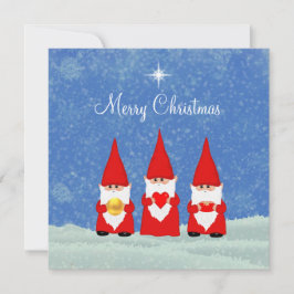 Drei Weihnachts-Gnome Karte