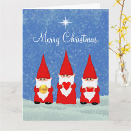 Drei Weihnachts-Gnome Karte