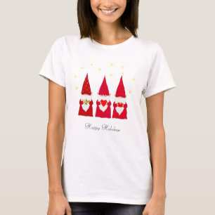Drei Weihnachts-Gnome & Sterne T-Shirt