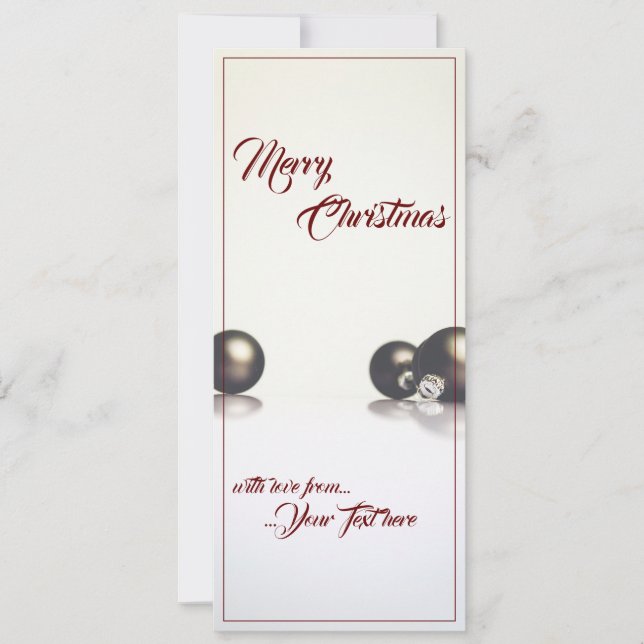 Drei Weihnachtsbälle vor hellem Hintergrund (Vorderseite)