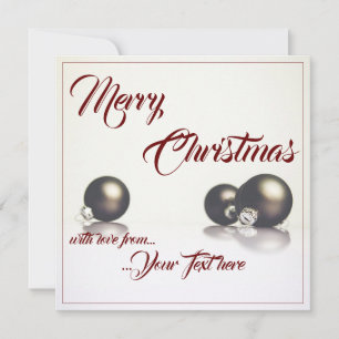 Drei Weihnachtsbälle vor hellem Hintergrund