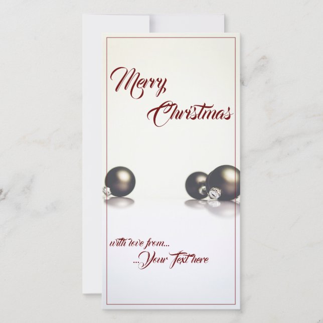 Drei Weihnachtsbälle vor hellem Hintergrund (Vorderseite)