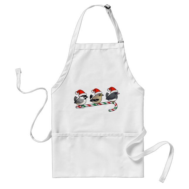 Drei Weihnachtsfinches (USA) Schürze (Vorne)