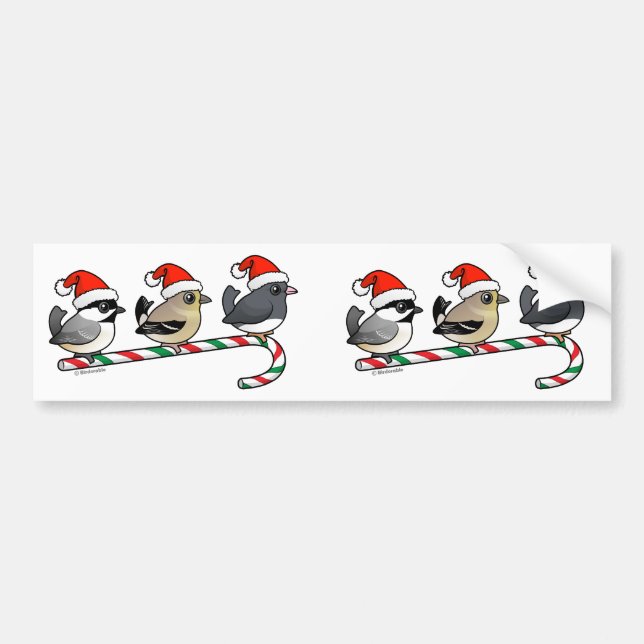 Drei Weihnachtsfinke (US) Autoaufkleber (Vorne)