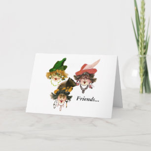 Drei Weihnachtsfreunde Weihnachtskarte Feiertagskarte
