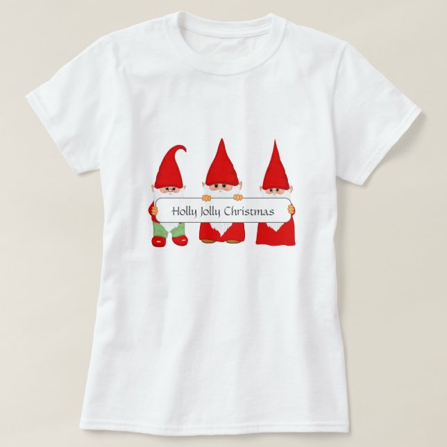Drei Weihnachtsgnomes T - Shirt (Design vorne)
