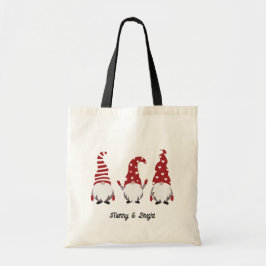 Drei Weihnachtsgnomes Tragetasche