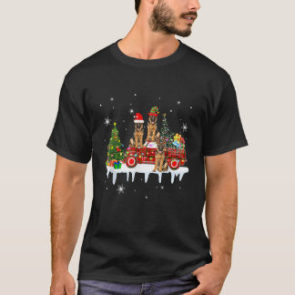 Drei Weihnachtsmann-Rentiere-Elfen Deutsche Schäfe T-Shirt