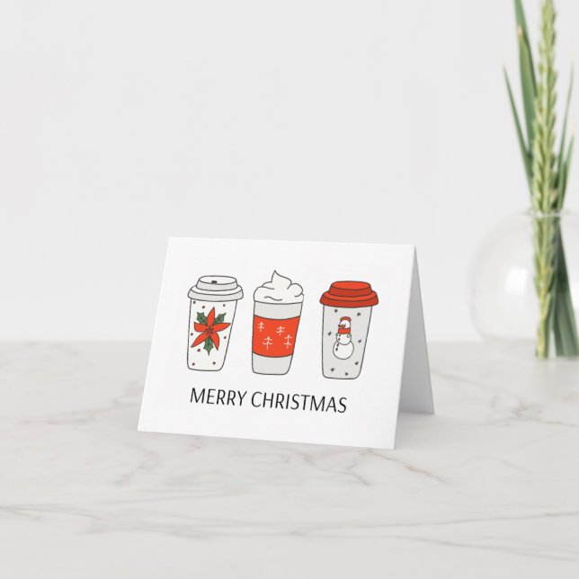 Drei Weihnachtspapiere, Ärmel, Lippen Dankeskarte (Vorderseite)