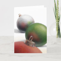 Drei Weihnachtsschmuck 2 - Grußkarte