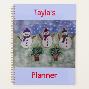 Drei Weihnachtsschneemänner Planer