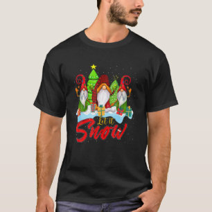 Drei Weihnachtszwergel Lasst es schneien T-Shirt