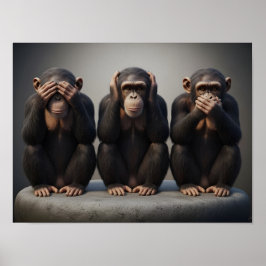 Drei Weise Affen Poster