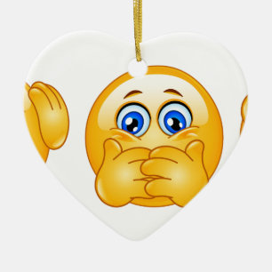 drei weise Emojis Keramik Ornament
