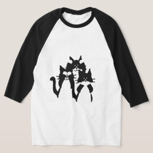 Drei weise Kätzchen in einer Gruppe T-Shirt
