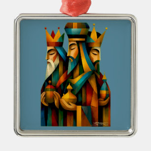 Drei Weise Männer Abstrakte Weihnachtsgeburt-Kunst Ornament Aus Metall
