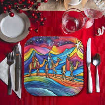 Drei Weise Männer Farbige Weihnachtsfeiertage