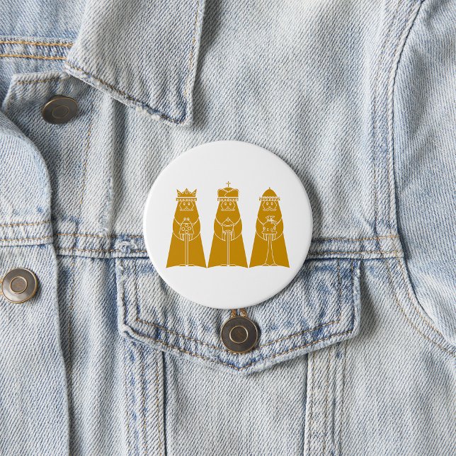 Drei Weise Männer Moderne Weihnachtskönige Button (Von Creator hochgeladen)