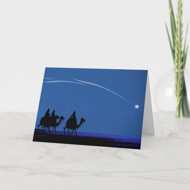 Drei Weisen Star Blue Night Weihnachten (Vorderseite)