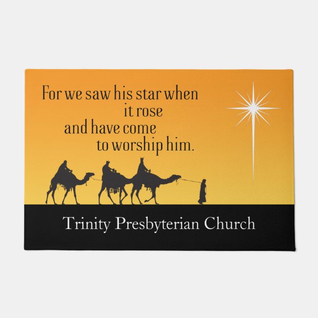 Drei-Weisen-Star von Bethlehem Fußmatte (Vorderseite)