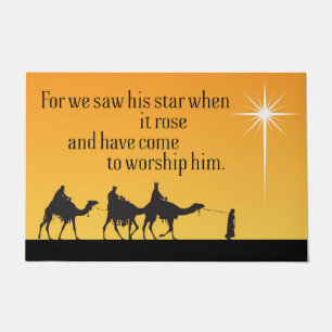 Drei Weisen Star von Bethlehem Weihnachten Fußmatte