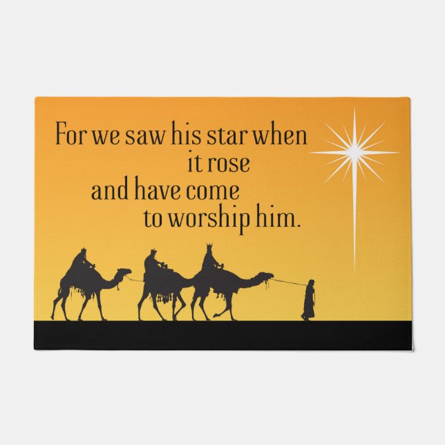 Drei Weisen Star von Bethlehem Weihnachten Fußmatte (Vorderseite)