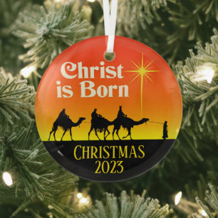 Drei Weisen Stern von Bethlehem Weihnachten Ornament Aus Glas