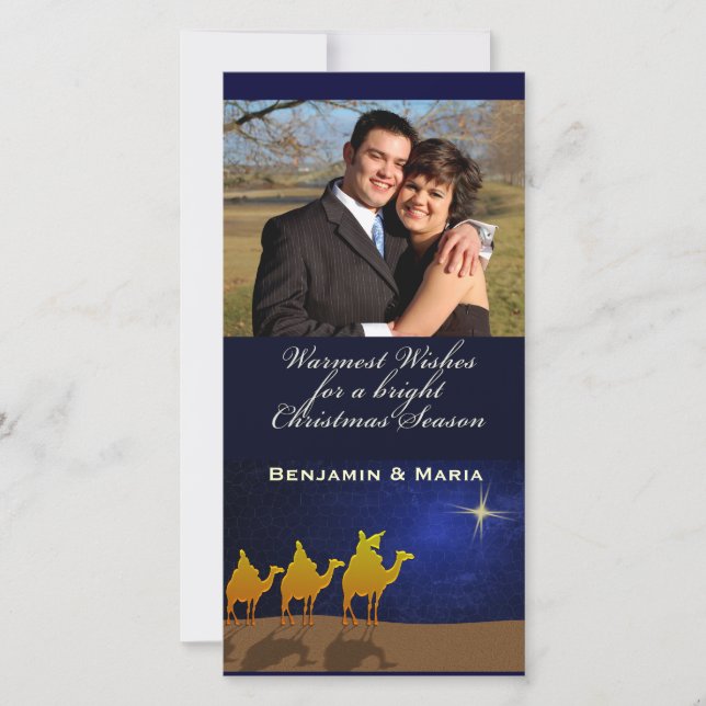 Drei Weisen Weihnachten Personalisierte Fotokarte (Vorderseite)