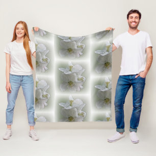 drei weiße Blume Fleecedecke
