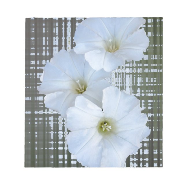 drei weiße Blume Notizblock (Vorderseite)