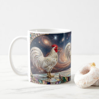 Drei weiße Hähne. Kaffeetasse