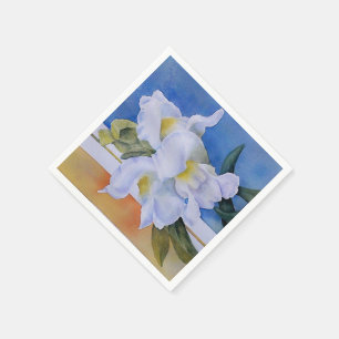 DREI WEISSE SNAPDRAGONS PAPIER NAPKIN SERVIETTE