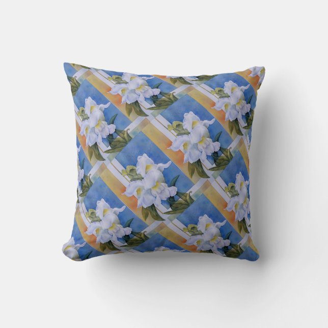 DREI WEISSE SNAPDRAGONS PILLOW TITEL KISSEN (Vorderseite)