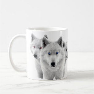 Drei weiße Wölfe Kaffeetasse