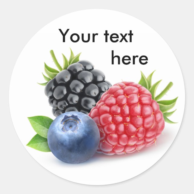 Drei Wildbeeren Runder Aufkleber (Vorderseite)