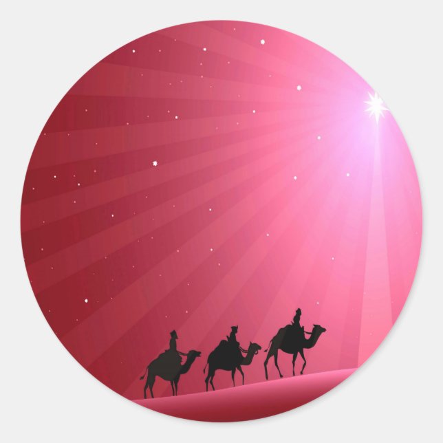 DREI WISE MEN RUNDER AUFKLEBER (Vorderseite)