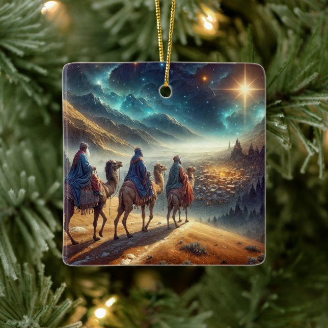 Drei Wismen nach einem Star Keramikornament (Baum)