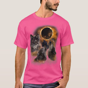 Drei Wölfe und Sonnenkollektoren, Waldwolftiere T-Shirt