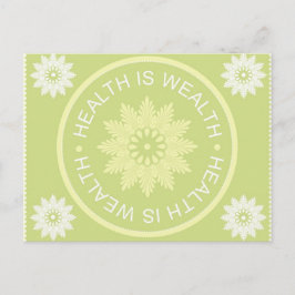 Drei Word-Zitate: Gesundheit ist Wohlstand~ Postkarte