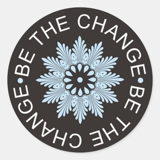 Drei Wörterbucheinträge ~Be the change~ Runder Aufkleber (Vorderseite)