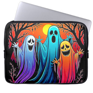 Drei wunderbare Halloween-Geisterdesign Laptopschutzhülle