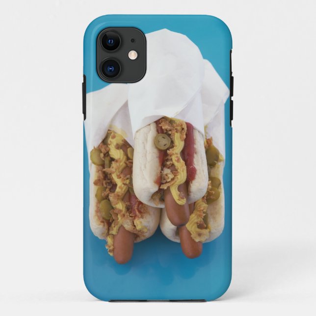 Drei Würstchen in den Brötchen Case-Mate iPhone Hülle (Rückseite)