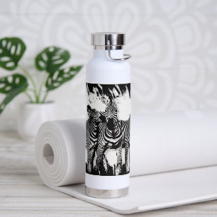 Drei Zebras beim Malen Trinkflasche